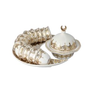 15-Piece Moon Plate Set White and Gold 15-Piece Moon Plate Set White and Gold